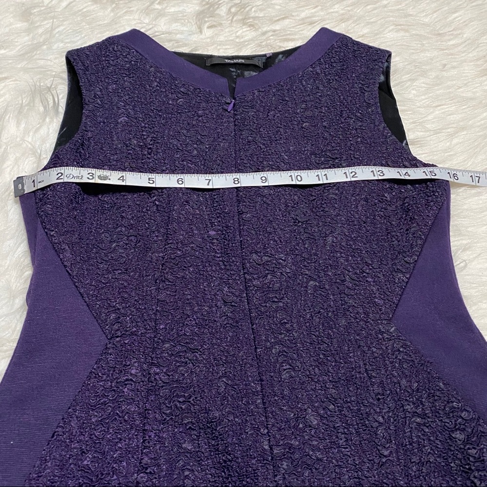 TAHARI Purple Zipper Dress - Picture 5 of 7